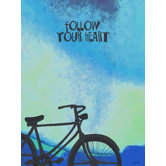 "Follow Your Heart" Hand Embellished Canvas Art