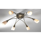 Bureau Six Light Semi Flush Light