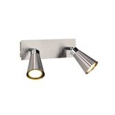 Two Light Spot Light in Satin Chrome