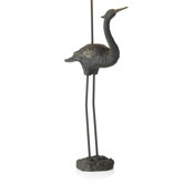Bird Table Lamp Base in Antique Brass