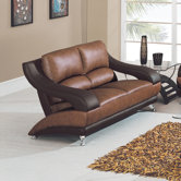 Zoe Leather Loveseat
