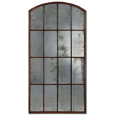 Ameil Large Arch Mirror in Heavy Maple Brown