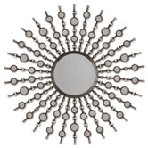 Kimani Mirror in Antiqued Silver