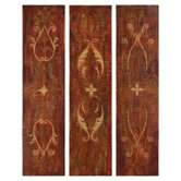 Elegant Panels Wall Art in Antique Glaze - Set of 3