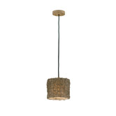 Woven Rattan 1 Light Mini Pendant