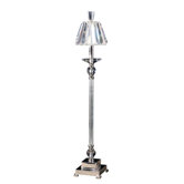 Kalena Buffet Lamp in Silver with Crystal Accents