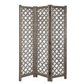Quatrefoil Floor Screen in Burnished Aluminum