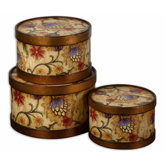 Winola Box in Distressed Bronze (Set of 3)