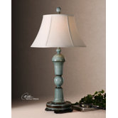 Attilio Table Lamp in High Gloss Antique Blue