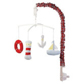 Boys Nautical Musical Mobile in Blue / Red / Tan