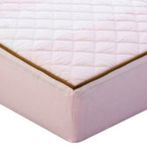 Metro Quilted Changing Pad Cover in Pink and Chocolate