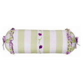 Flower Basket Neckroll in Lilac, Green and White