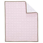 Quilted Circles Quilt in Pink and Chocolate