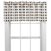 Reverse Dots Valance in White and Chocolate