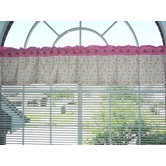 Summer Garden Valance in Pink and Green
