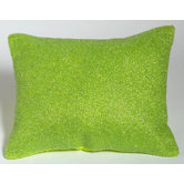 Valley of Flowers Beaded Pillow in Lime