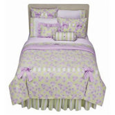 Flower Basket Lilac and Green Bedding Collection