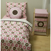 Mod Dots and Stripes Pink and Chocolate Toddler Bedding Collection
