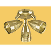 Design and Combine Ceiling Fan Spotlight Kit in Satin Brass
