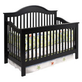 Jayden 4-in-1 Convertible Crib with Toddler Rail in Ebony