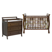 Jamie Two Piece Convertible Crib Set in Espresso