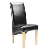 Devonport Bonded Leather Chair in Black