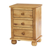 Belmont 3 Drawer Bedside Table