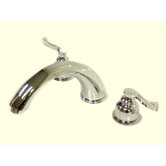 Double Handle Deck Mount Roman Tub Faucet Trim French Lever Handle
