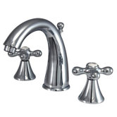 Widespread Bathroom Faucet with Double Cross Handles