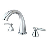 Double Handle Deck Mount Roman Tub Faucet Trim Georgian Lever Handle