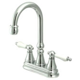 Madison Centerset Bar Faucet with Porcelain Lever Handles