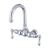 Hot Springs Double Handle Wall Mount Clawfoot Tub Faucet Trim Metal Lever Handle