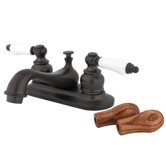Elizabeth Centerset Faucet with Double Porcelain Lever Handles