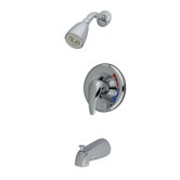 Diverter Tub and Shower Faucet with Metal Lever Handles