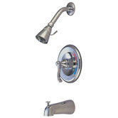 Royale Diverter Tub and Shower Faucet with French Lever Handles