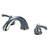Double Handle Deck Mount Roman Tub Faucet Trim