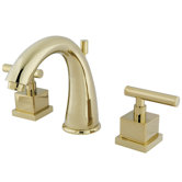 Widespread Bathroom Faucet with Double Metal Lever Handles