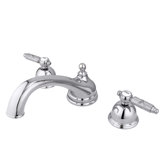 Chicago Double Handle Deck Mount Roman Tub Faucet Trim Georgian Lever Handle