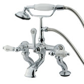 Hot Springs Deck Mount Clawfoot Tub Faucet with Handshower