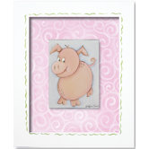 Western Pig Framed Giclee Wall Art