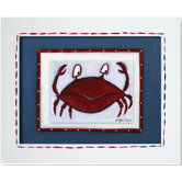 Sea Life Crab Framed Giclee Wall Art