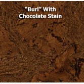 3' x 1' Cork Tile in Burl with Chocolate Stain