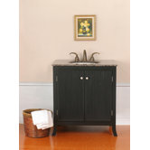 Strasbourg Single 33.5" Bathroom Vanity in Black