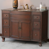 Natalia Single 48" Bathroom Vanity in Antique Cherry