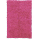 Flokati Fuschia Rug