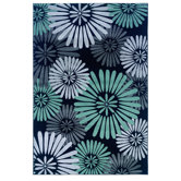 Milan Floral Black/Seaglass Rug