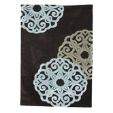 Trio Chocolate/Ice Blue Rug