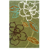 Trio Space Dyed Green/Brown Rug