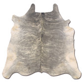 Natural Cowhide Full Skin Light Brindle Rug