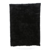 Faux Sheepskin Black Rug